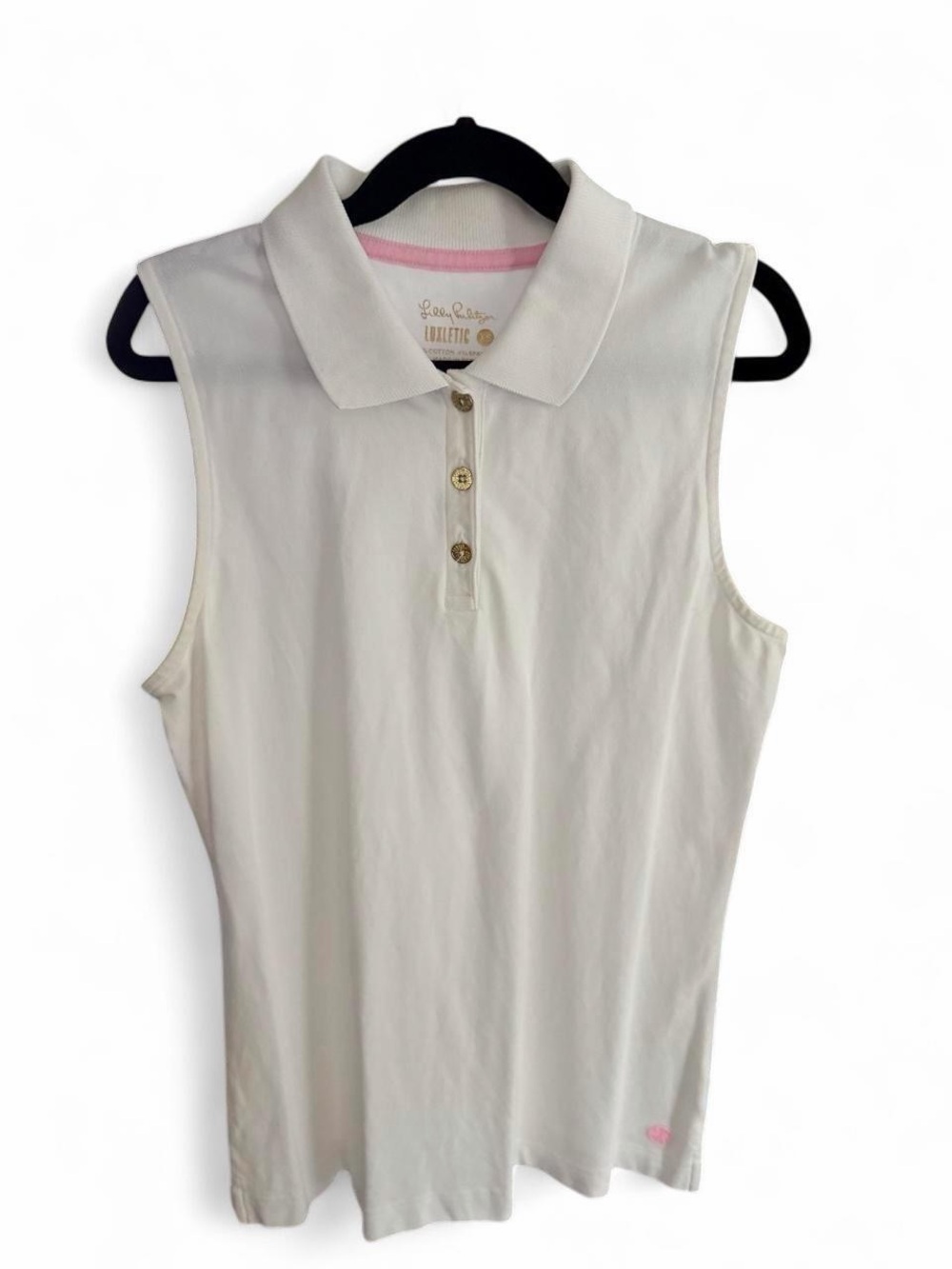 XS Lilly Pulitzer White Sleeveless Polo Tank